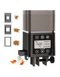 Comedero Automático para Peces ZWJBSGY 320ml Sellado Negro