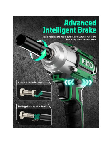 Llave de Impacto Inalámbrica KIMO 1/2" 550N.m 3000RPM