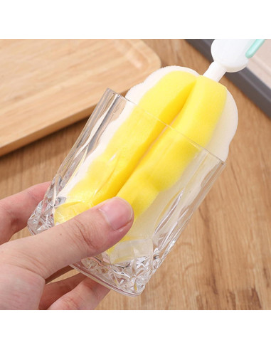 Cabezas de esponja de reemplazo INVODA para cepillo de botella x8