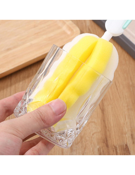 Cabezas de esponja de reemplazo INVODA para cepillo de botella x8