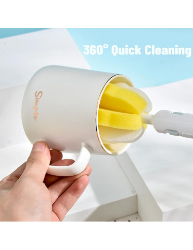 Cabezas de esponja de reemplazo INVODA para cepillo de botella x8