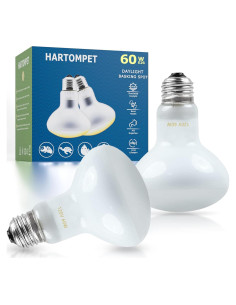 Bombillas de Calor UVA 60W HARTOMPET para Reptiles - Paquete de 2