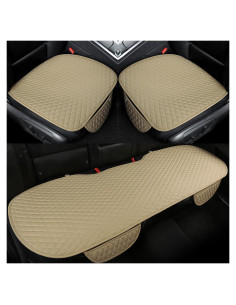 Cubiertas de Asiento de Coche West Llama PU Beige Ajuste Universal