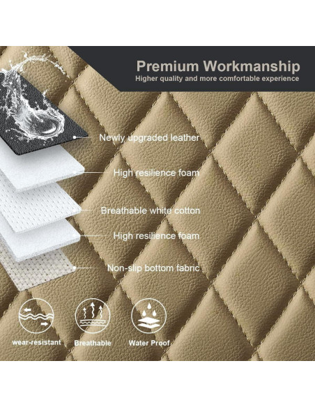 Cubiertas de Asiento de Coche West Llama PU Beige Ajuste Universal