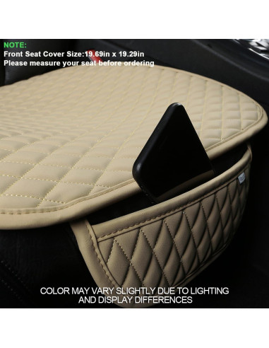 Cubiertas de Asiento de Coche West Llama PU Beige Ajuste Universal