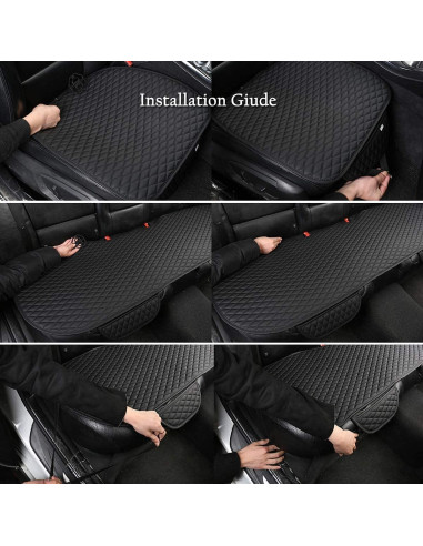 Cubiertas de Asiento de Coche West Llama PU Beige Ajuste Universal