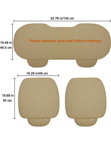 Cubiertas de Asiento de Coche West Llama PU Beige Ajuste Universal