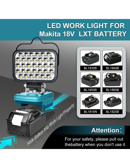 Luz de trabajo LED Makita 18V 3600LM portátil azul