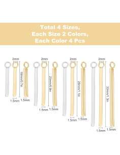 SUNNYCLUE 32 Piezas Charms de Acero Inoxidable para DIY 2