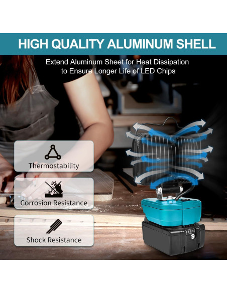 Luz de trabajo LED Makita 18V 3600LM portátil azul