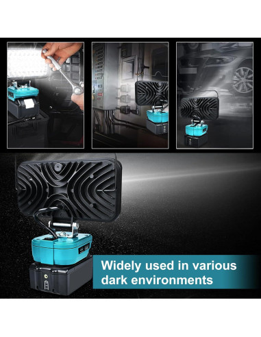 Luz de Trabajo LED WQOXF 174W 6800LM Inalámbrica 18V