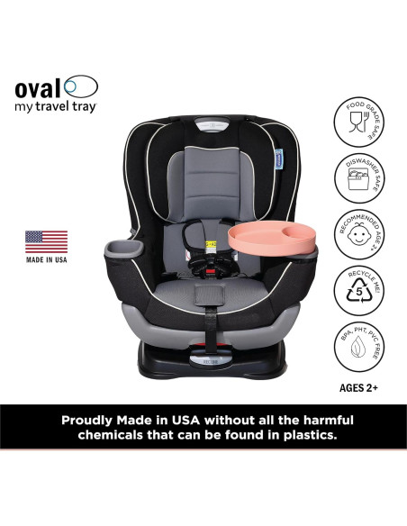 Bandeja de Viaje Ovalada Mi Bandeja de Viaje - Durazno