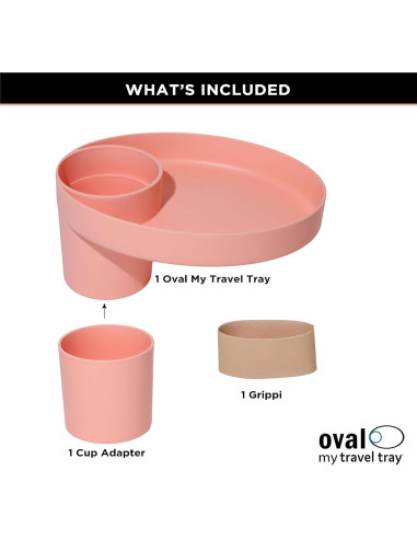 Bandeja de Viaje Ovalada Mi Bandeja de Viaje - Durazno