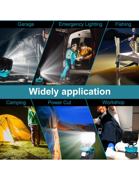 Luz de trabajo LED Makita 18V 3600LM portátil azul