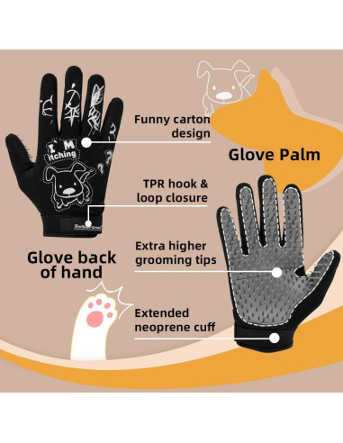 Guantes de Acicalamiento Seibertron P.G.M.G-1 para Mascotas
