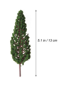 10 Piezas Árboles de Pino Miniatura Gatuida 13cm para Diorama 2