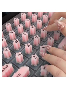 Cubierta de Teclado HRH para Uñas Largas Rosa - Compatible MacBook