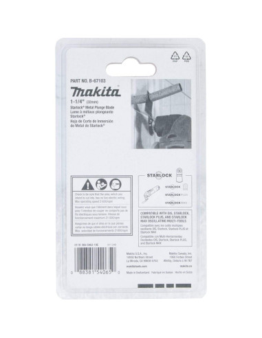 Cuchilla de Inmersión Starlock Makita B-67103 32mm Metal