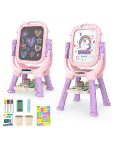 Caballete Artístico Doble Lado Victostar Ajustable Rosa 86 cm