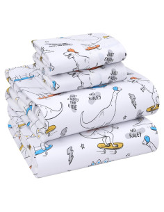 Sábanas 100% Algodón RUVANTI Completo Floral 4 Piezas