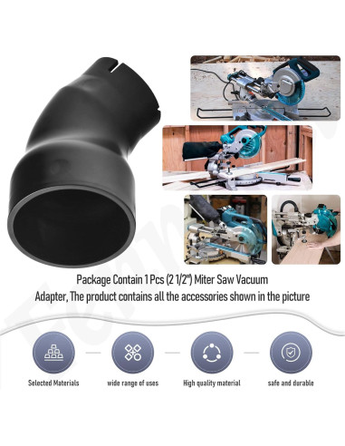 Adaptador de Aspiradora para Sierra Ingletadora Makita 6.35 cm