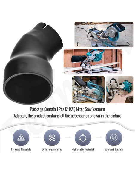 Adaptador de Aspiradora para Sierra Ingletadora Makita 6.35 cm