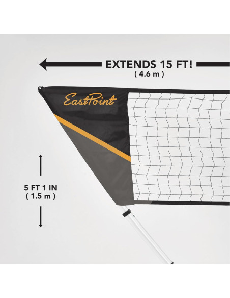 Conjunto de bádminton EastPoint Sports - Fácil Instalación, 4 Raquetas