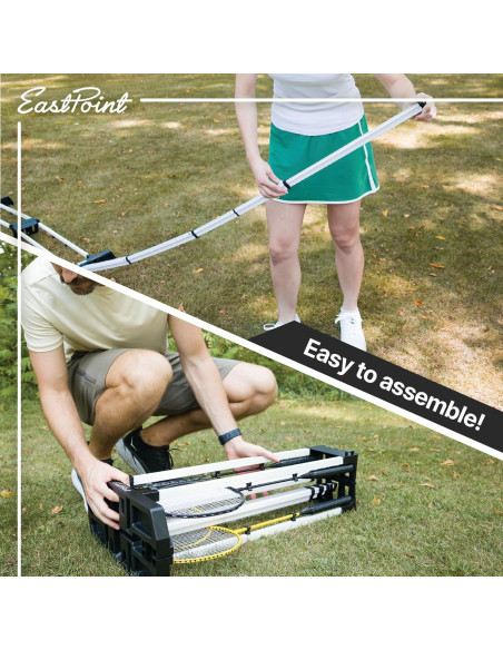 Conjunto de bádminton EastPoint Sports - Fácil Instalación, 4 Raquetas