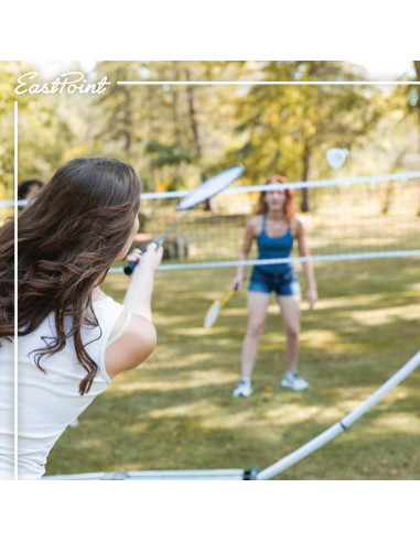 Conjunto de bádminton EastPoint Sports - Fácil Instalación, 4 Raquetas
