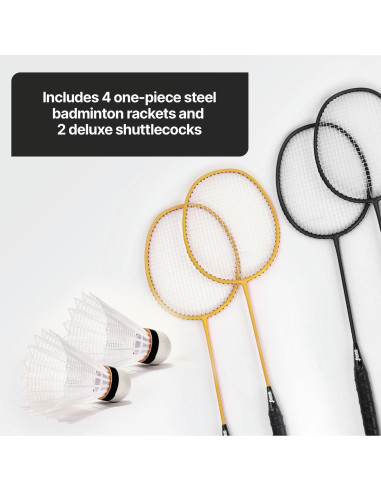 Conjunto de bádminton EastPoint Sports - Fácil Instalación, 4 Raquetas