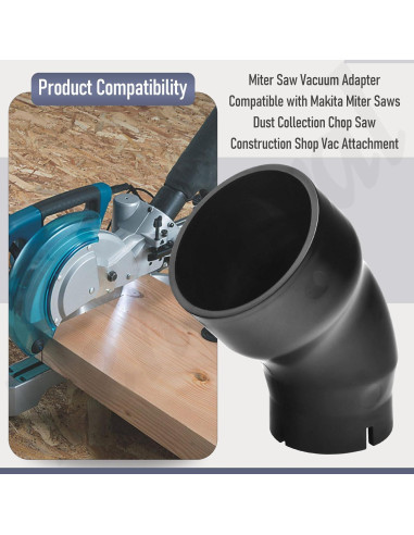 Adaptador de Aspiradora para Sierra Ingletadora Makita 6.35 cm