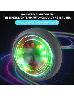 Bicicleta de Equilibrio AmazingJoy Azul 1-3 Años 4 Ruedas Iluminadas 2