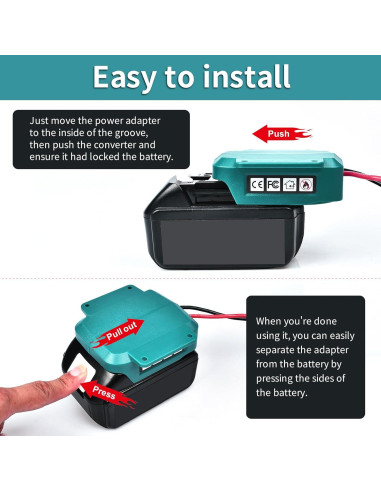 Adaptador Power Wheels Fiihio para batería Makita 18V - 31.75 cm