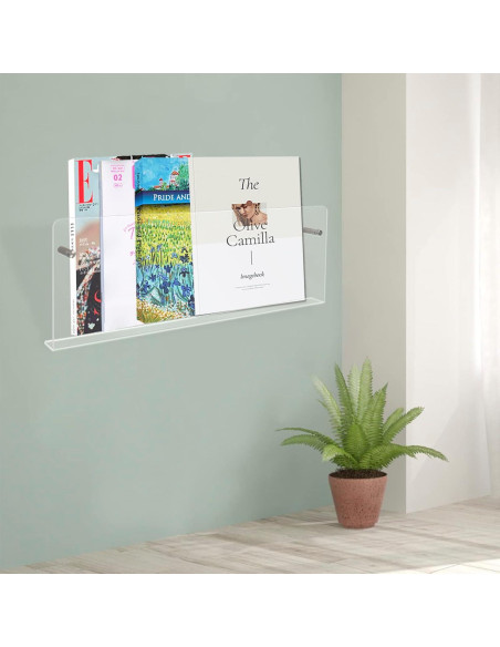 Soporte de Folletos Acrílico Cutora 3 Piezas Montaje en Pared