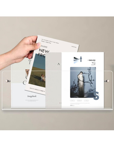 Soporte de Folletos Acrílico Cutora 3 Piezas Montaje en Pared