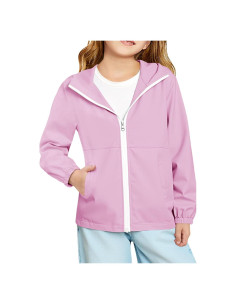 Chaqueta impermeable Haloumoning para niñas 5-14 años