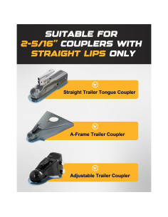 Cerradura de Remolque RETRUE 2 5/16" Alta Resistencia Gris 2