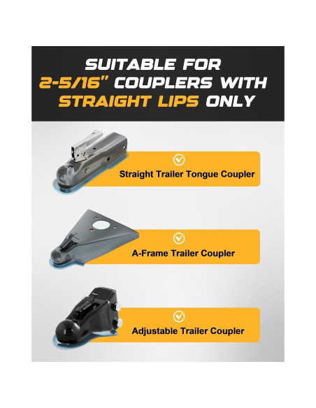 Cerradura de Remolque RETRUE 2 5/16" Alta Resistencia Gris