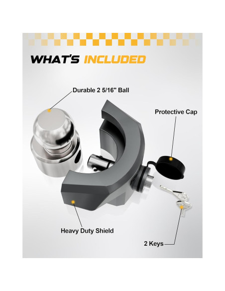 Cerradura de Remolque RETRUE 2 5/16" Alta Resistencia Gris