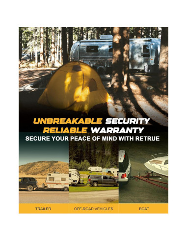 Cerradura de Remolque RETRUE 2 5/16" Alta Resistencia Gris