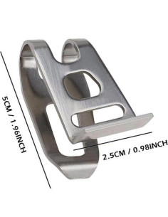 Ganchos de Cinturón SANFAY 346449-3 Acero Inoxidable (2PCS) 2