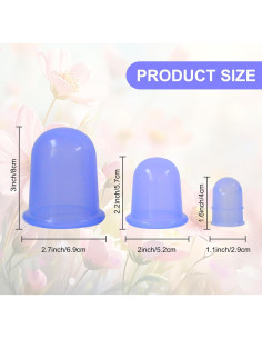 Juego de 6 Ventosas de Silicona LEEHOWA para Masaje Anticelulitis 2