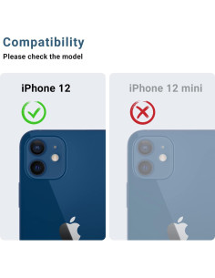 Protector de Lente de Cámara AFARER para iPhone 12 - 2 Piezas, Vidrio Templado 9H 2