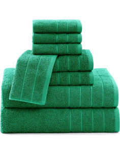 Juego de Toallas de Baño Casa Platino 100% Algodón 8 Piezas Esmeralda 2