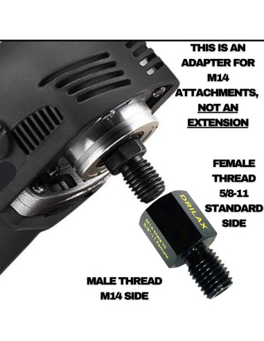 Adaptador Amoladora DRILAX M14 a 5/8"-11 12000 RPM