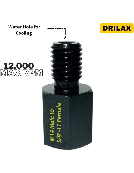 Adaptador Amoladora DRILAX M14 a 5/8"-11 12000 RPM