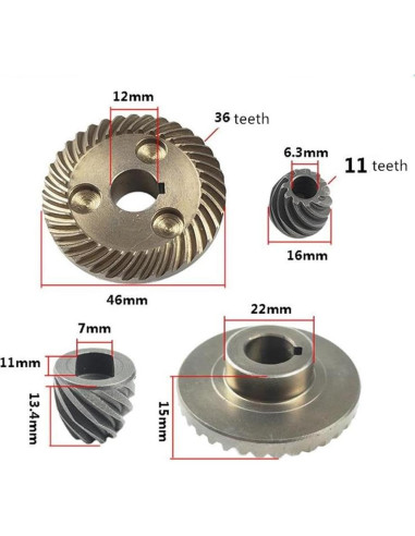 Conjunto de engranaje YUANJI para amoladora Makita 9523