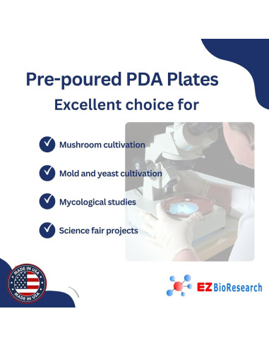 Placas de Agar de Dextrosa de Papa EZ BioResearch - 10 Unidades