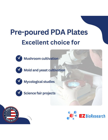 Placas de Agar de Dextrosa de Papa EZ BioResearch - 10 Unidades
