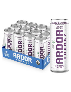 Agua Espumosa Ardor Energy Vainilla Mora 12 latas 355ml